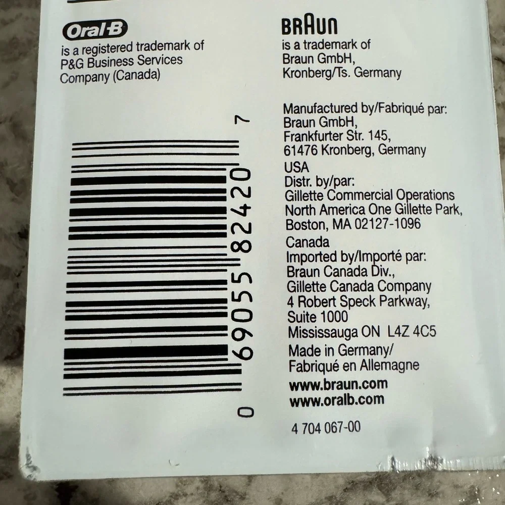 Oral-B toothbrush package advance